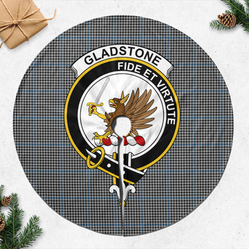 Gladstone Tartan Christmas Tree Skirt with Family Crest 47*47 inch - Tartan Vibes Clothing