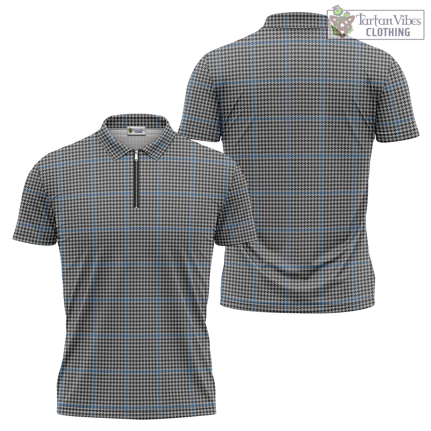 Gladstone Tartan Zipper Polo Shirt Unisex - Tartan Vibes Clothing