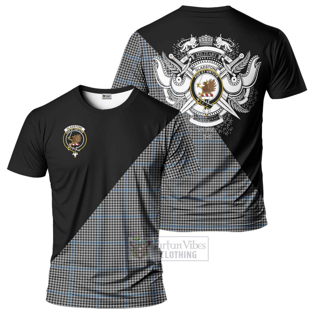 Gladstone Tartan T-Shirt with Family Crest and Military Logo Style Kid's Shirt - Tartanvibesclothing Shop