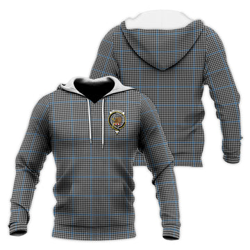 Gladstone Tartan Knitted Hoodie with Family Crest Unisex Knitted Pullover Hoodie - Tartan Vibes Clothing