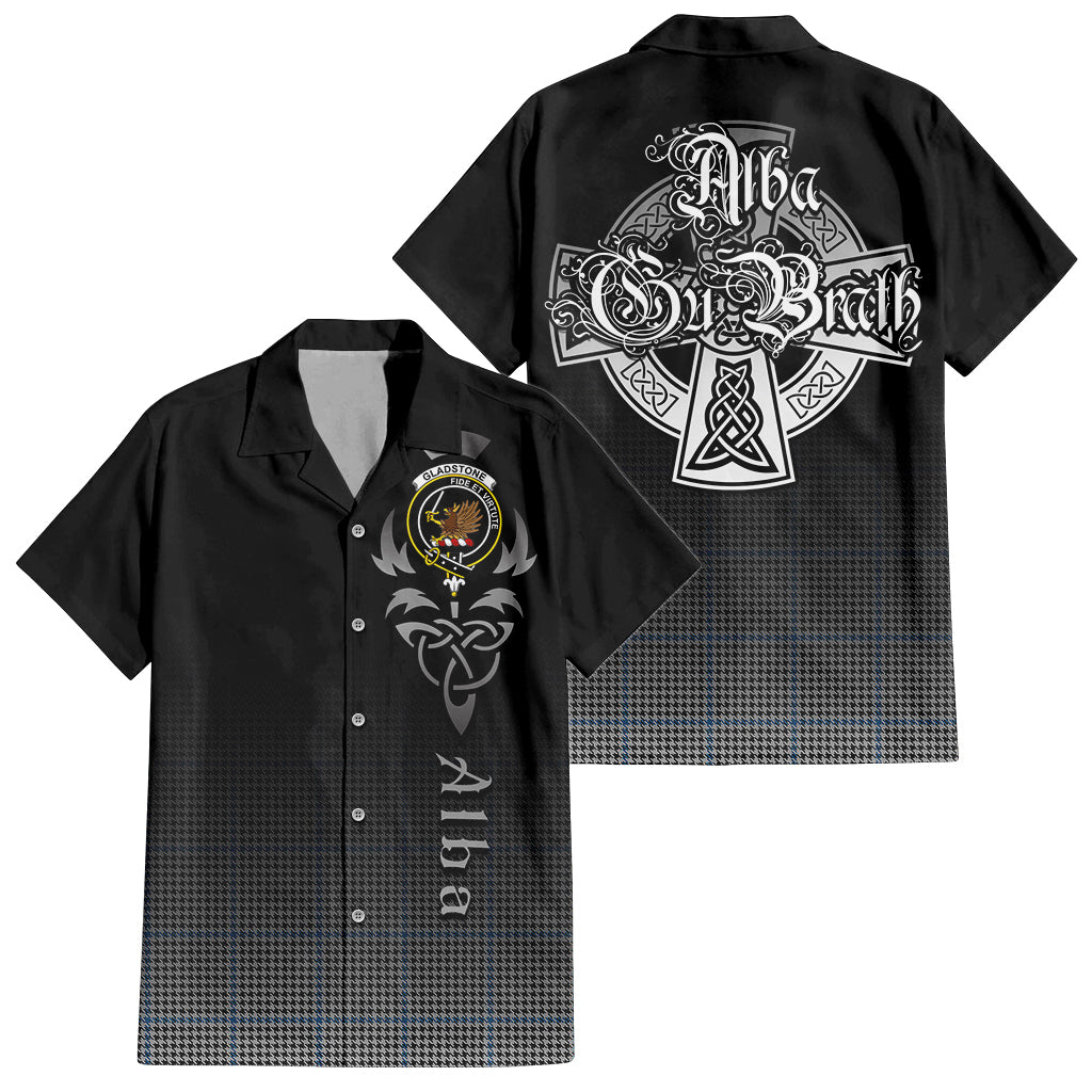 Gladstone Tartan Hawaiian Shirt Shirt Featuring Alba Gu Brath Family Crest Celtic Inspired Kid - Tartan Vibes Clothing