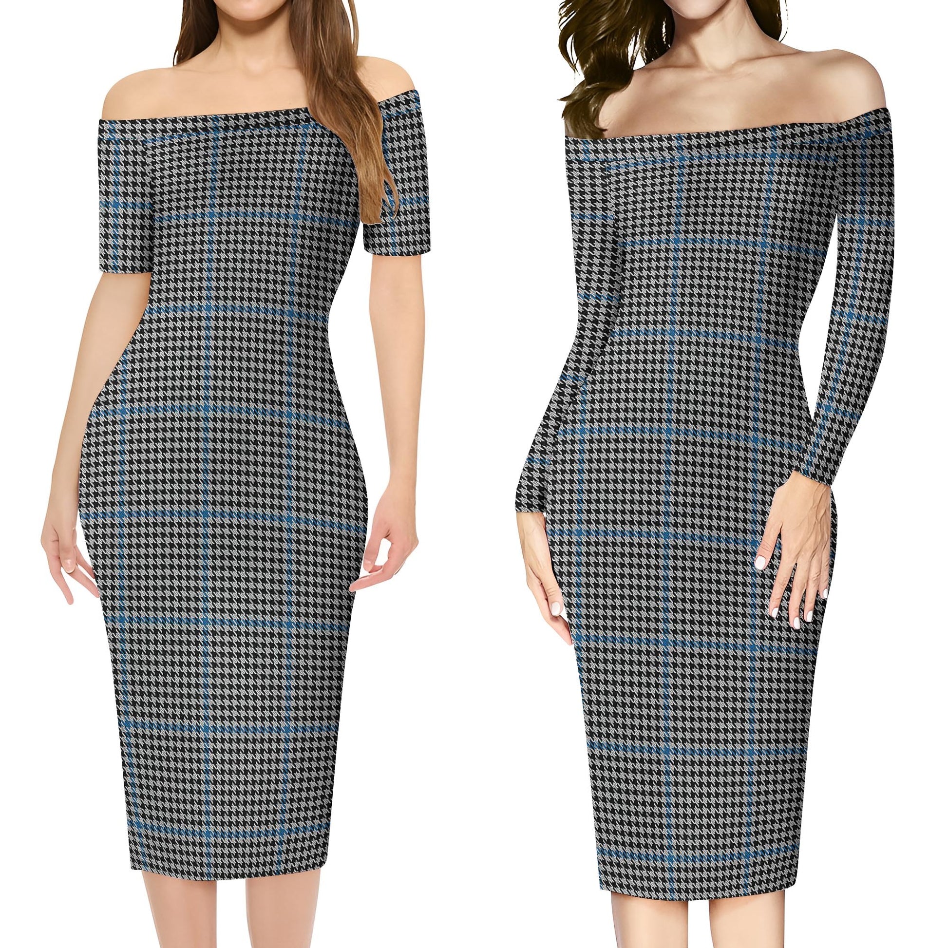 Gladstone Tartan Off Shoulder Lady Dress Women's Dress - Tartan Vibes Clothing