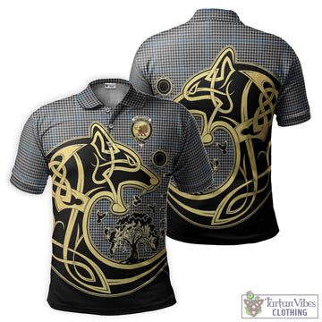 Gladstone Tartan Polo Shirt with Family Crest Celtic Wolf Style Kid - Tartan Vibes Clothing