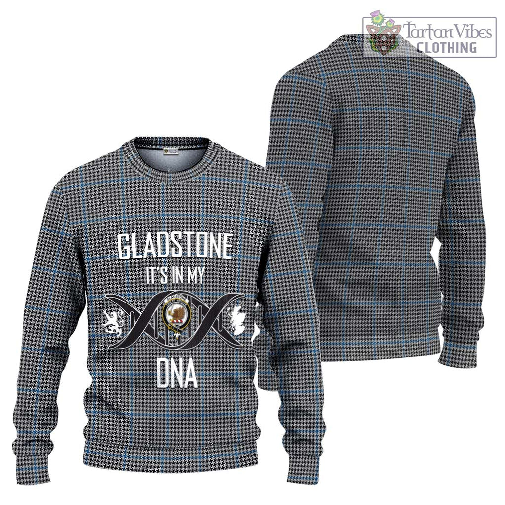 Gladstone Tartan Ugly Sweater with Family Crest DNA In Me Style Unisex - Tartan Vibes Clothing
