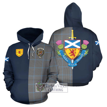 Gladstone Tartan Hoodie Alba with Scottish Lion Royal Arm Half Style Zip Hoodie - Tartan Vibes Clothing