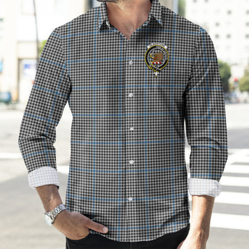 Gladstone Tartan Long Sleeve Button Up Shirt with Family Crest