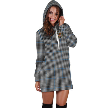 Gladstone Tartan Hoodie Dress with Family Crest - Tartan Vibes Clothing