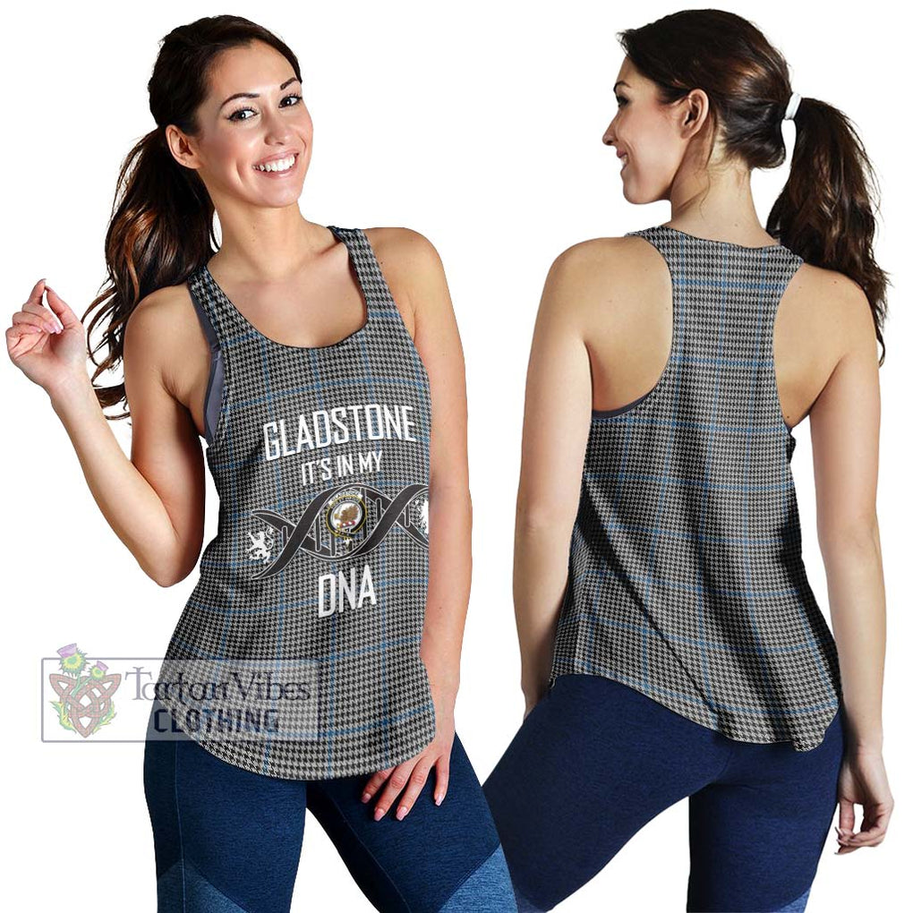 Gladstone Tartan Women's Racerback Tanks with Family Crest DNA In Me Style 4XL - Tartan Vibes Clothing