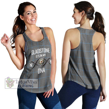Gladstone Tartan Women's Racerback Tanks with Family Crest DNA In Me Style 4XL - Tartan Vibes Clothing