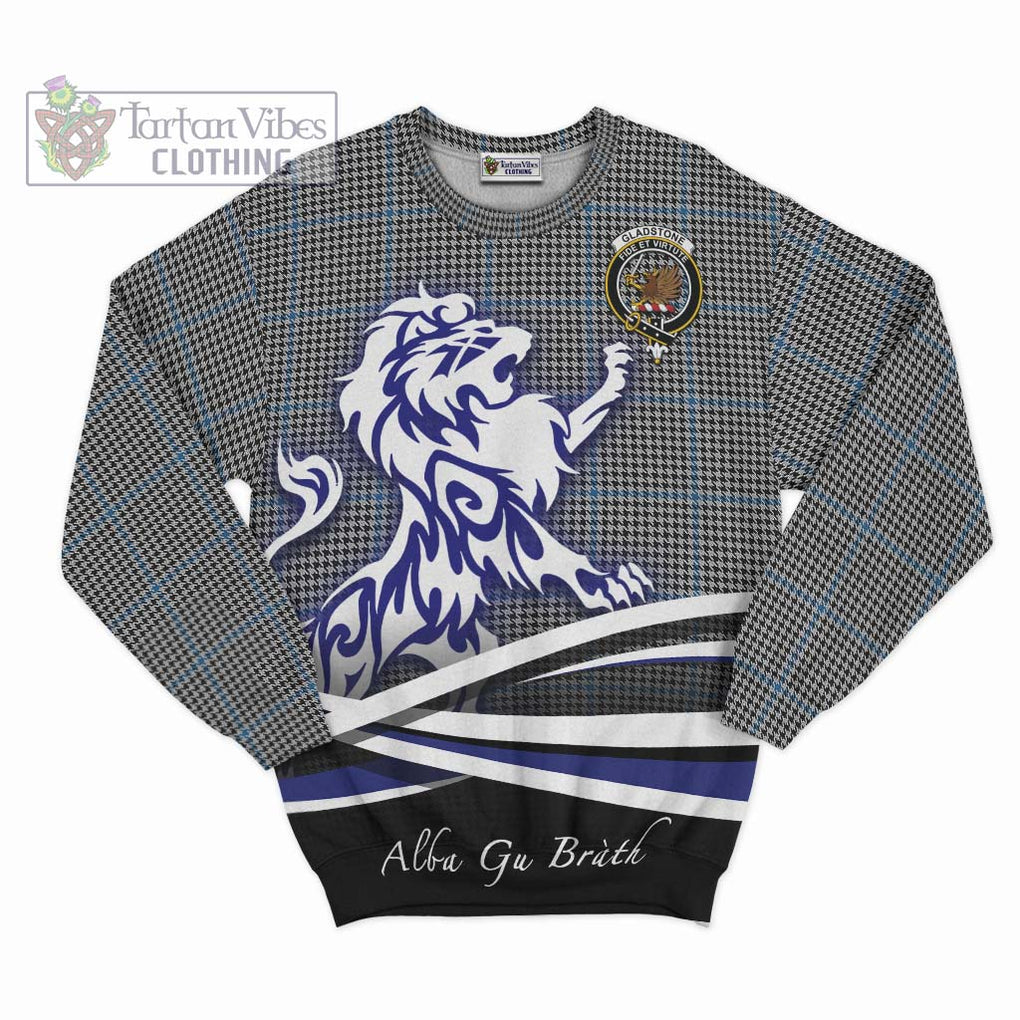 Gladstone Tartan Sweatshirt with Alba Gu Brath Regal Lion Emblem - Tartan Vibes Clothing