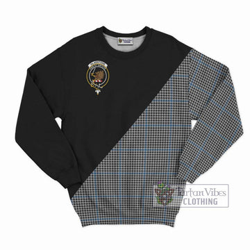 Gladstone Tartan Sweatshirt with Family Crest and Military Logo Style - Tartan Vibes Clothing