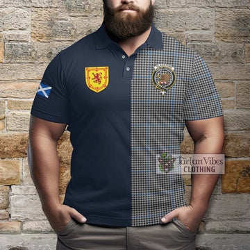 Gladstone Tartan Polo Shirt Alba with Scottish Lion Royal Arm Half Style - Tartan Vibes Clothing