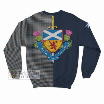 Gladstone Tartan Sweatshirt Alba with Scottish Lion Royal Arm Half Style - Tartan Vibes Clothing