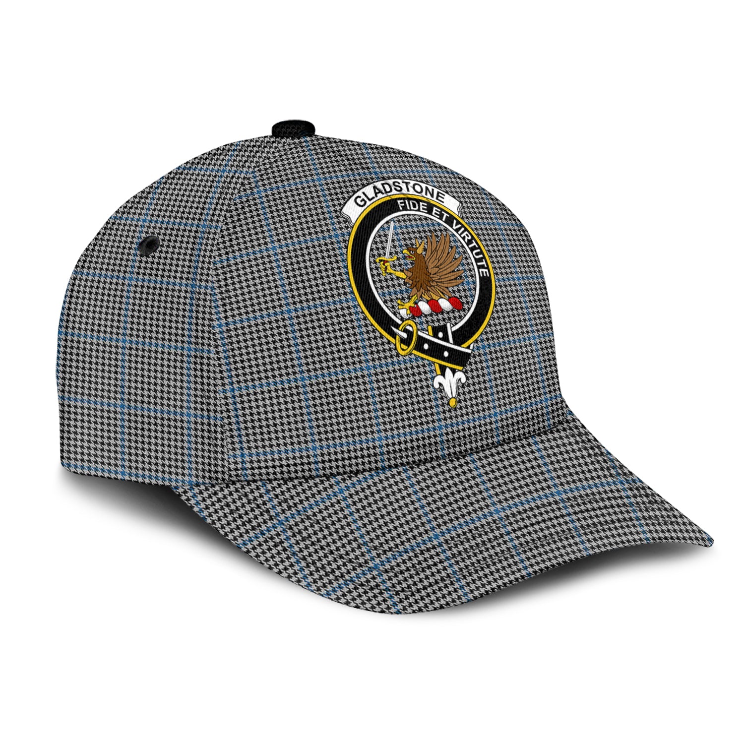 Gladstone Tartan Classic Cap with Family Crest - Tartan Vibes Clothing