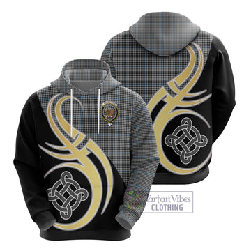 Gladstone Tartan Hoodie with Family Crest and Celtic Symbol Style - Tartan Vibes Clothing
