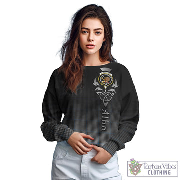 Gladstone Tartan Sweatshirt Featuring Alba Gu Brath Family Crest Celtic Inspired - Tartan Vibes Clothing