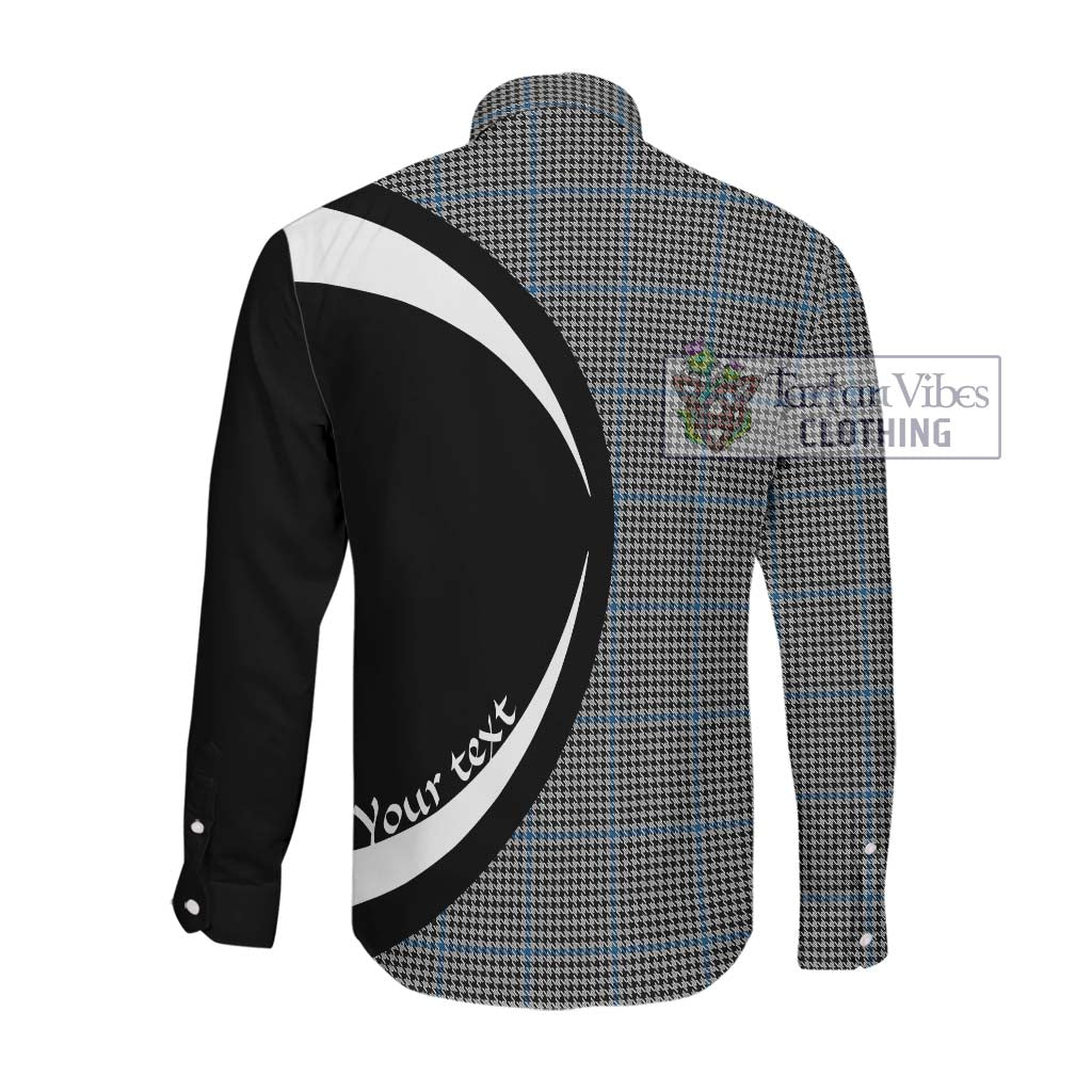 Gladstone Tartan Long Sleeve Button Up with Family Crest Circle Style Men's Shirt - Tartan Vibes Clothing