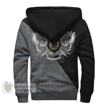 Gladstone Tartan Sherpa Hoodie with Family Crest and Military Logo Style - Tartan Vibes Clothing