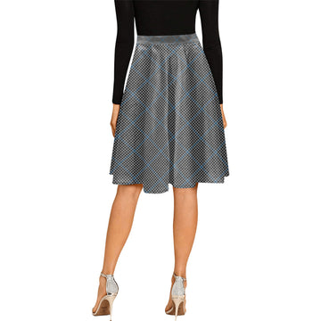 Gladstone Tartan Melete Pleated Midi Skirt Cross Style - Tartan Vibes Clothing