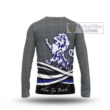 Gladstone Tartan Long Sleeve T-Shirt with Alba Gu Brath Regal Lion Emblem - Tartan Vibes Clothing