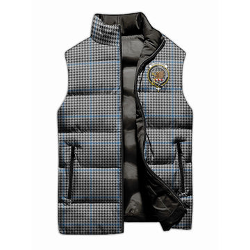 Gladstone Tartan Sleeveless Puffer Jacket with Family Crest - Tartan Vibes Clothing
