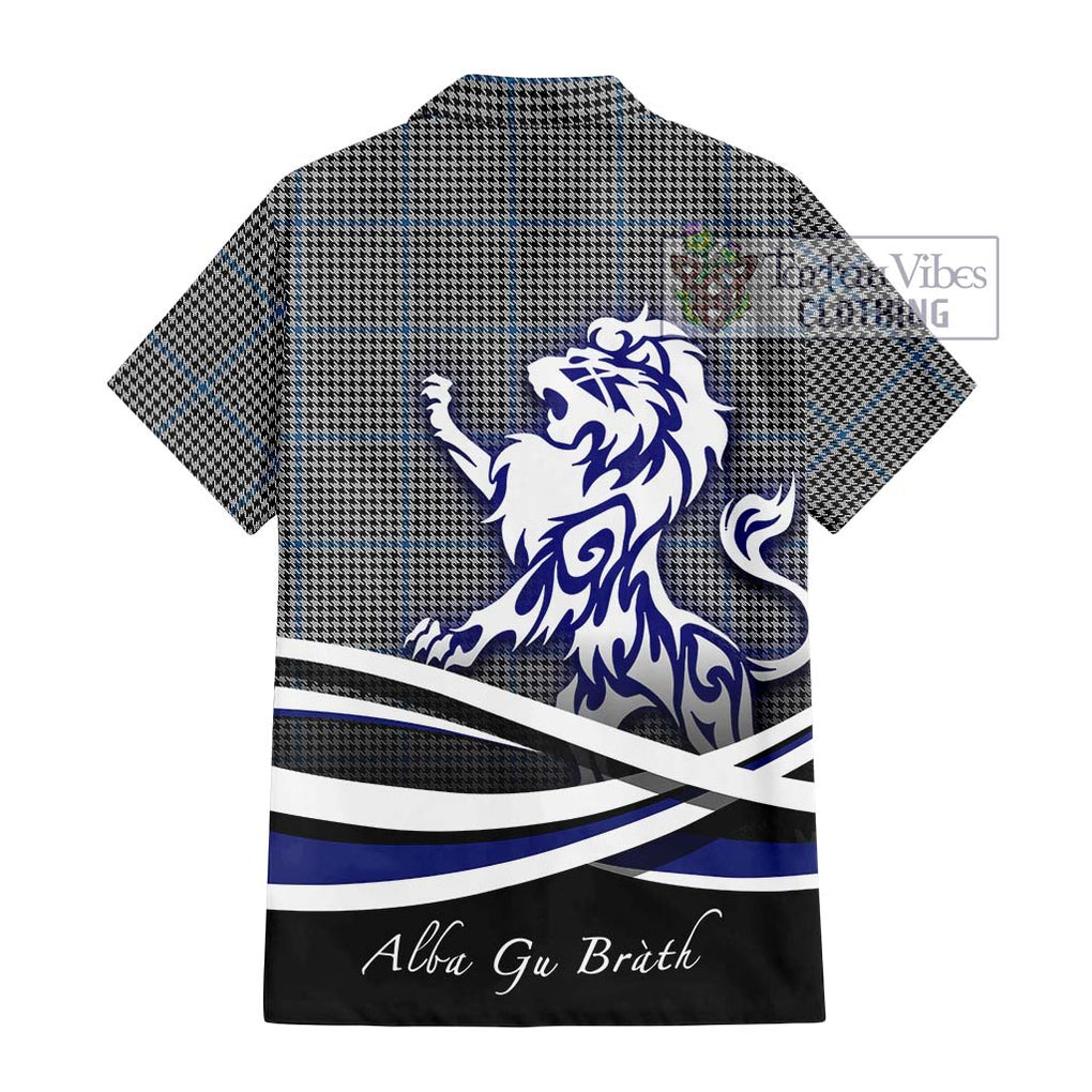 Gladstone Tartan Hawaiian Shirt with Alba Gu Brath Regal Lion Emblem - Tartan Vibes Clothing