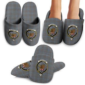 Gladstone Tartan Home Slippers with Family Crest