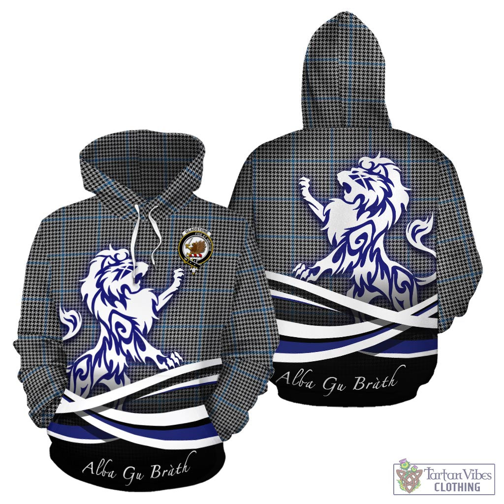 Gladstone Tartan Hoodie with Alba Gu Brath Regal Lion Emblem - Tartan Vibes Clothing