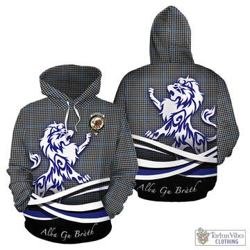 Gladstone Tartan Hoodie with Alba Gu Brath Regal Lion Emblem - Tartan Vibes Clothing