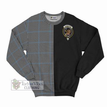 Gladstone Tartan Sweatshirt with Family Crest and Half Of Me Style - Tartanvibesclothing Shop