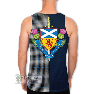 Gladstone Tartan Men's Tank Top Alba with Scottish Lion Royal Arm Half Style - Tartan Vibes Clothing