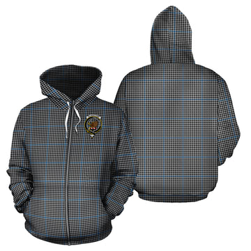 Gladstone Tartan Hoodie with Family Crest