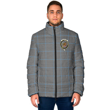 Gladstone Tartan Padded Jacket with Family Crest - Tartan Vibes Clothing