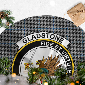 Gladstone Tartan Christmas Tree Skirt with Family Crest - Tartan Vibes Clothing