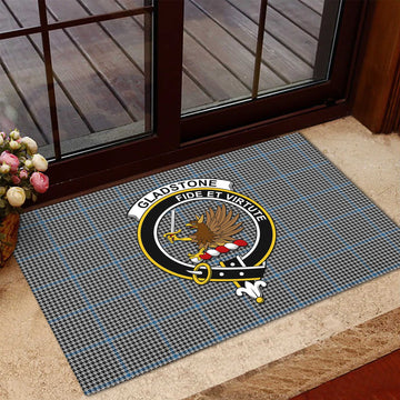 Gladstone Tartan Rubber Doormat with Family Crest - Tartan Vibes Clothing