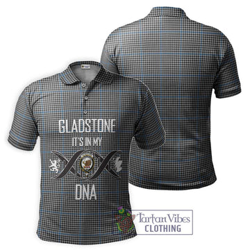 Gladstone Tartan Polo Shirt with Family Crest DNA In Me Style - Tartan Vibes Clothing