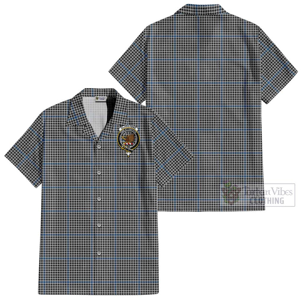Gladstone Tartan Cotton Hawaiian Shirt with Family Crest - Tartan Vibes Clothing