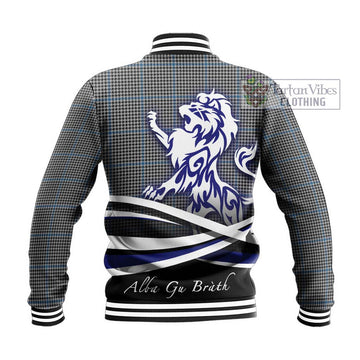 Gladstone Tartan Baseball Jacket with Alba Gu Brath Regal Lion Emblem - Tartan Vibes Clothing