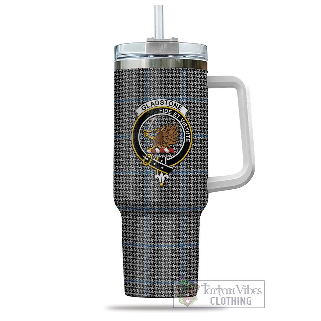 Gladstone Tartan Tumbler with Handle with Family Crest - Tartan Vibes Clothing