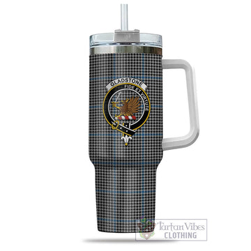 Gladstone Tartan and Family Crest Tumbler with Handle