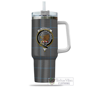 Gladstone Tartan Tumbler with Handle with Family Crest - Tartan Vibes Clothing