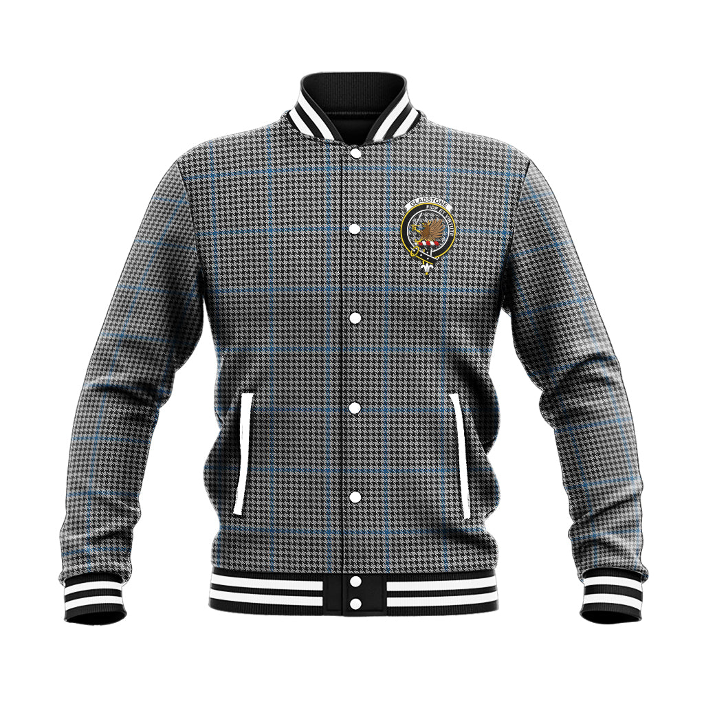 Gladstone Tartan Baseball Jacket with Family Crest - Tartan Vibes Clothing