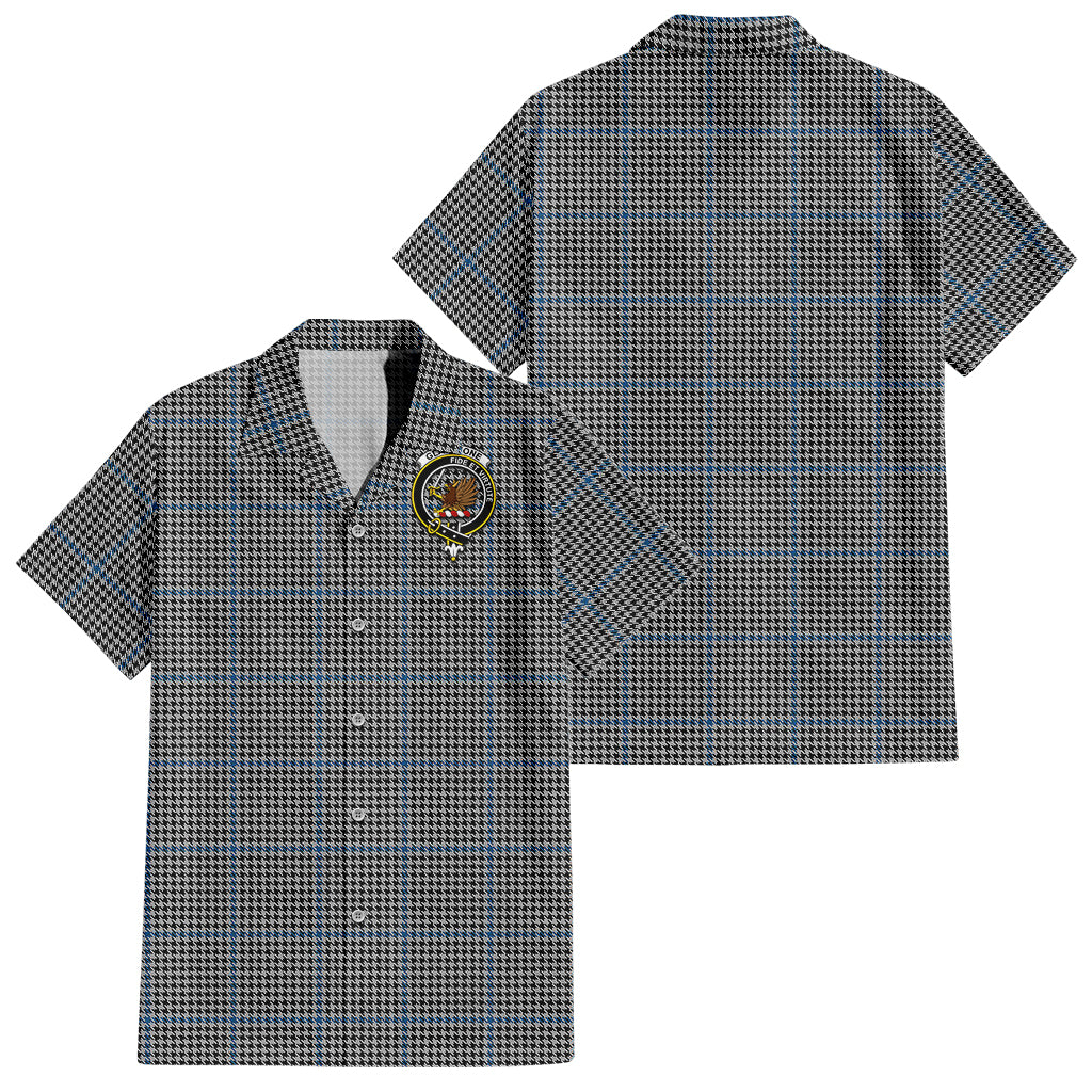 Gladstone Tartan Hawaiian Shirt with Family Crest - Tartan Vibes Clothing