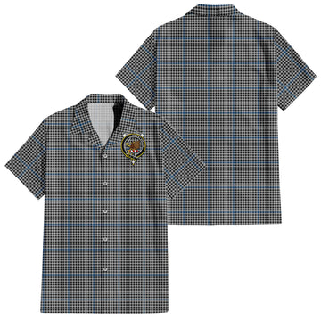 Gladstone Tartan Hawaiian Shirt with Family Crest - Tartan Vibes Clothing