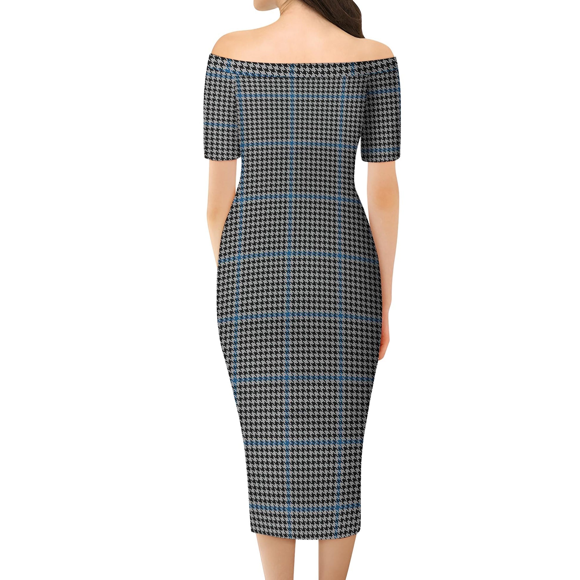 Gladstone Tartan Off Shoulder Lady Dress - Tartan Vibes Clothing