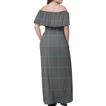Gladstone Tartan Off Shoulder Long Dress - Tartan Vibes Clothing