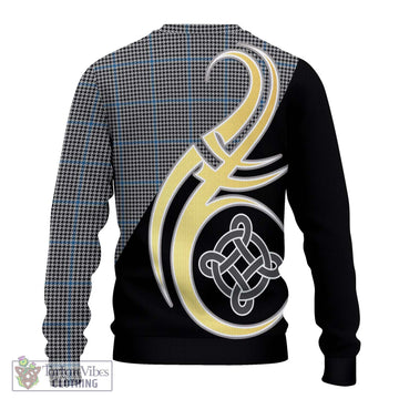 Gladstone Tartan Ugly Sweater with Family Crest and Celtic Symbol Style - Tartan Vibes Clothing