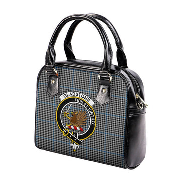 Gladstone Tartan Shoulder Handbags with Family Crest