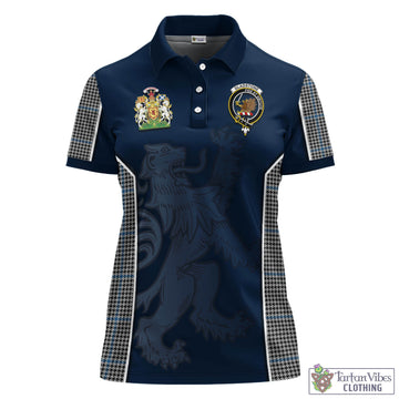 Gladstone Tartan Women's Polo Shirt with Family Crest and Lion Rampant Vibes Sport Style