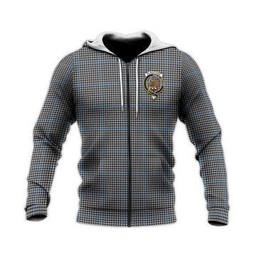 Gladstone Tartan Knitted Hoodie with Family Crest Unisex Knitted Zip Hoodie - Tartan Vibes Clothing